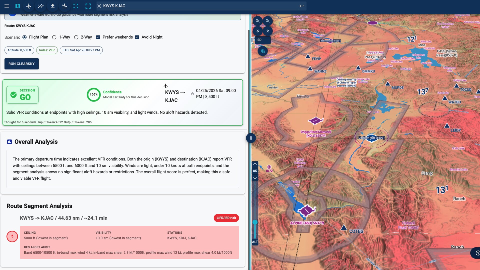 AI flight planning